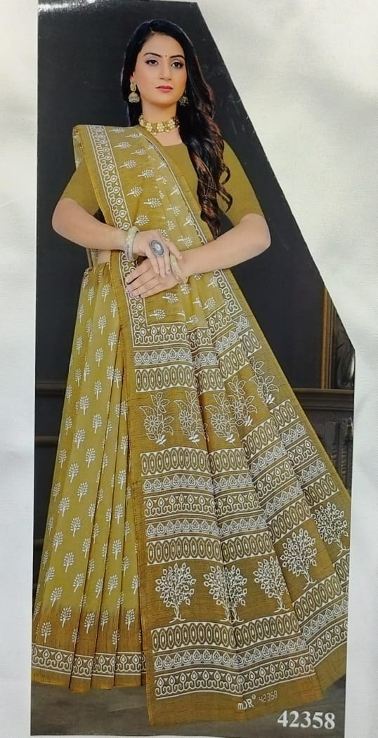 ರಾಜ್ಗ್ಲೋಬಲ್ ಕಾಟನ್ ಬ್ಲೆಂಡ್ ಪ್ರಿಂಟೆಡ್ ಸೀರೆ ಕೆಂಪು