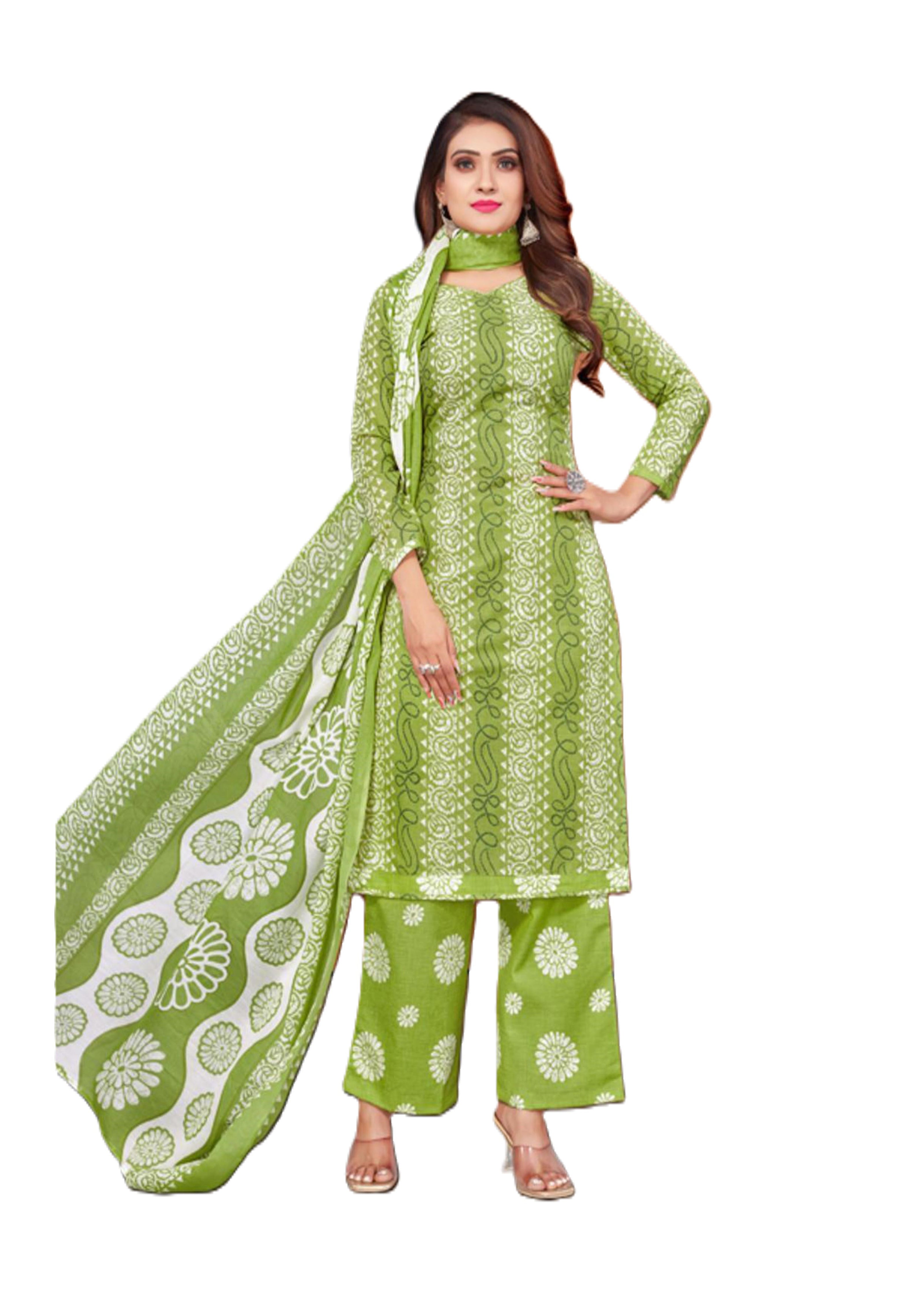 Rajglobal Women's Pure jam cotton with heavy embroidery Diamonds Work Unstiched Salwar Suit