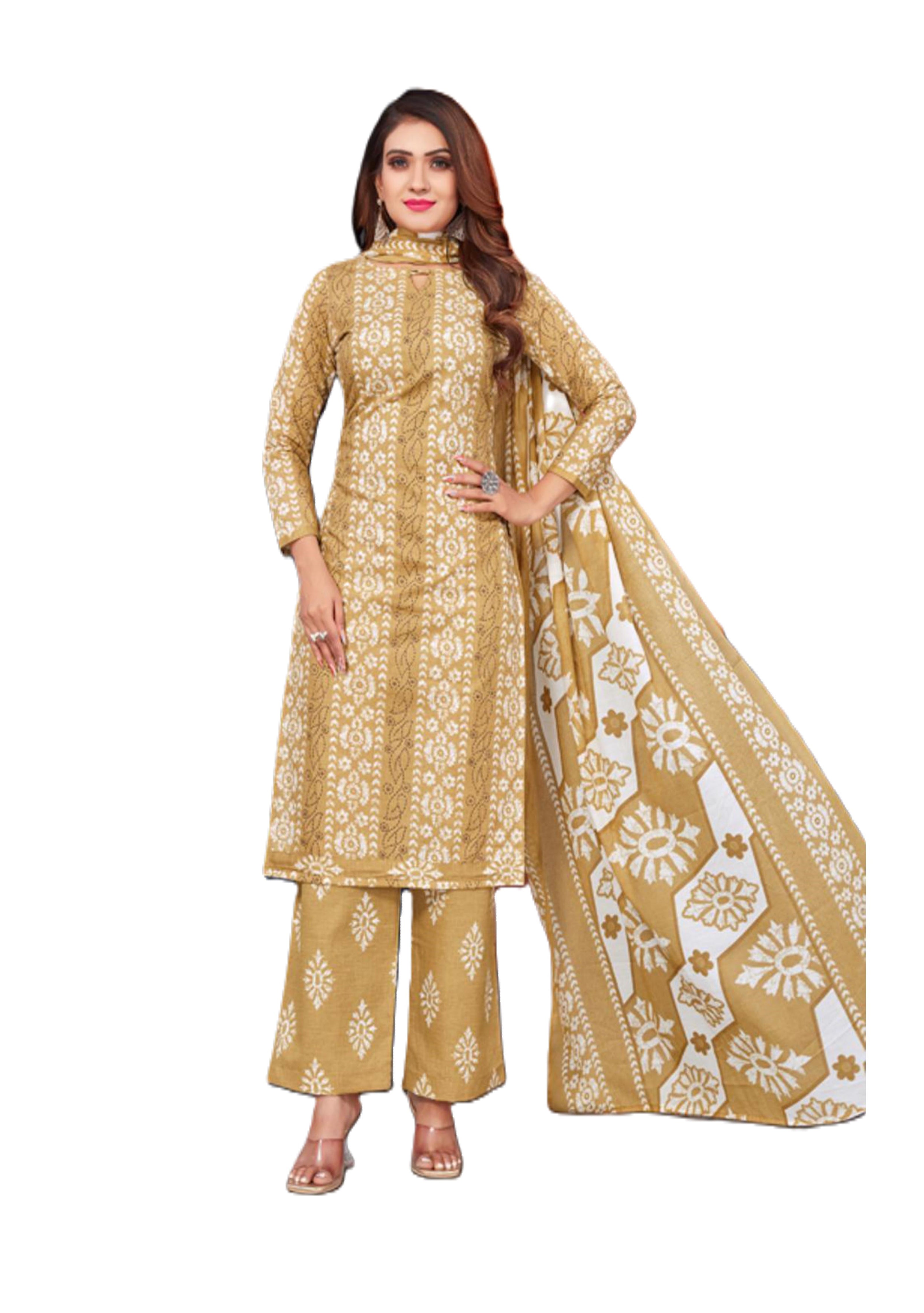 Rajglobal Women's Pure jam cotton with heavy embroidery Diamonds Work Unstiched Salwar Suit